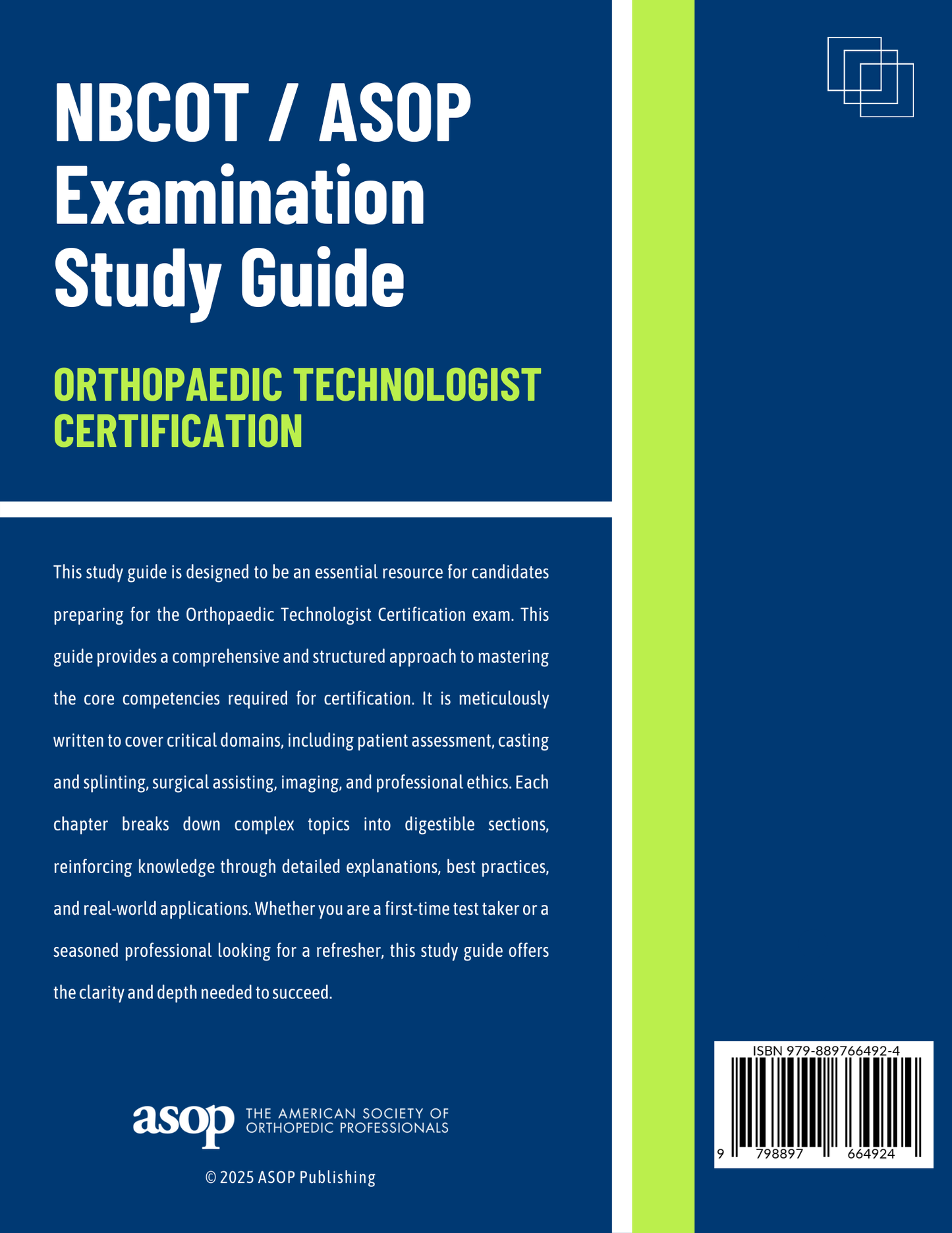 Orthopaedic Technologist Exam Study Guide